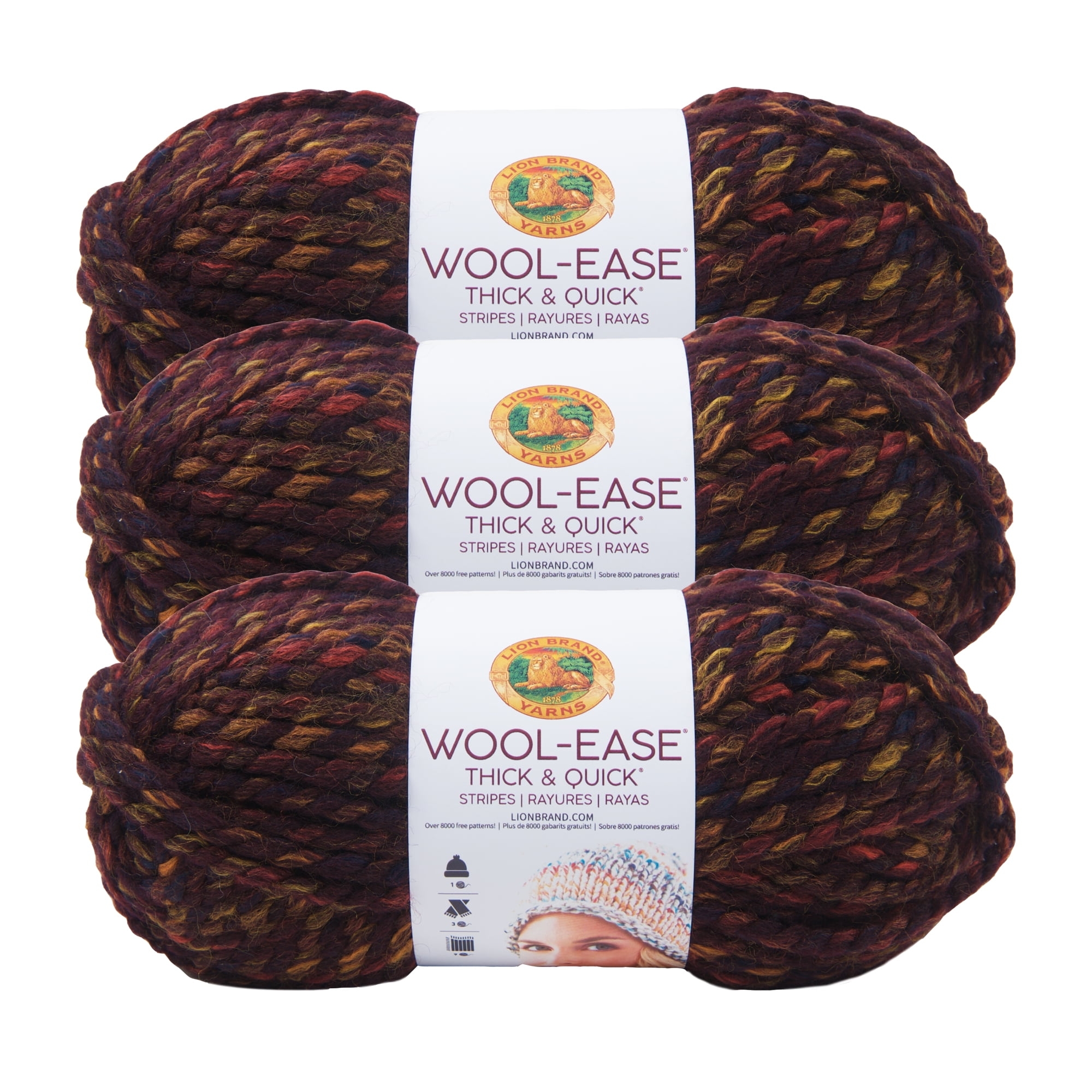 Lion Brand Yarn Wool Ease Thick And Quick Harvest Classic Super Bulky 