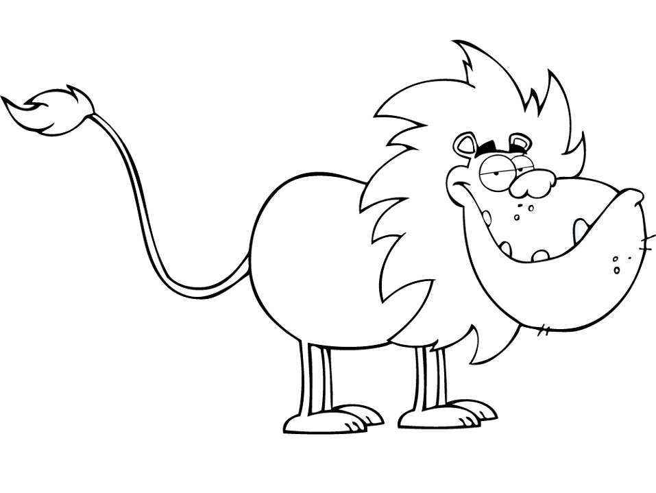 Lion Cartoon Coloring