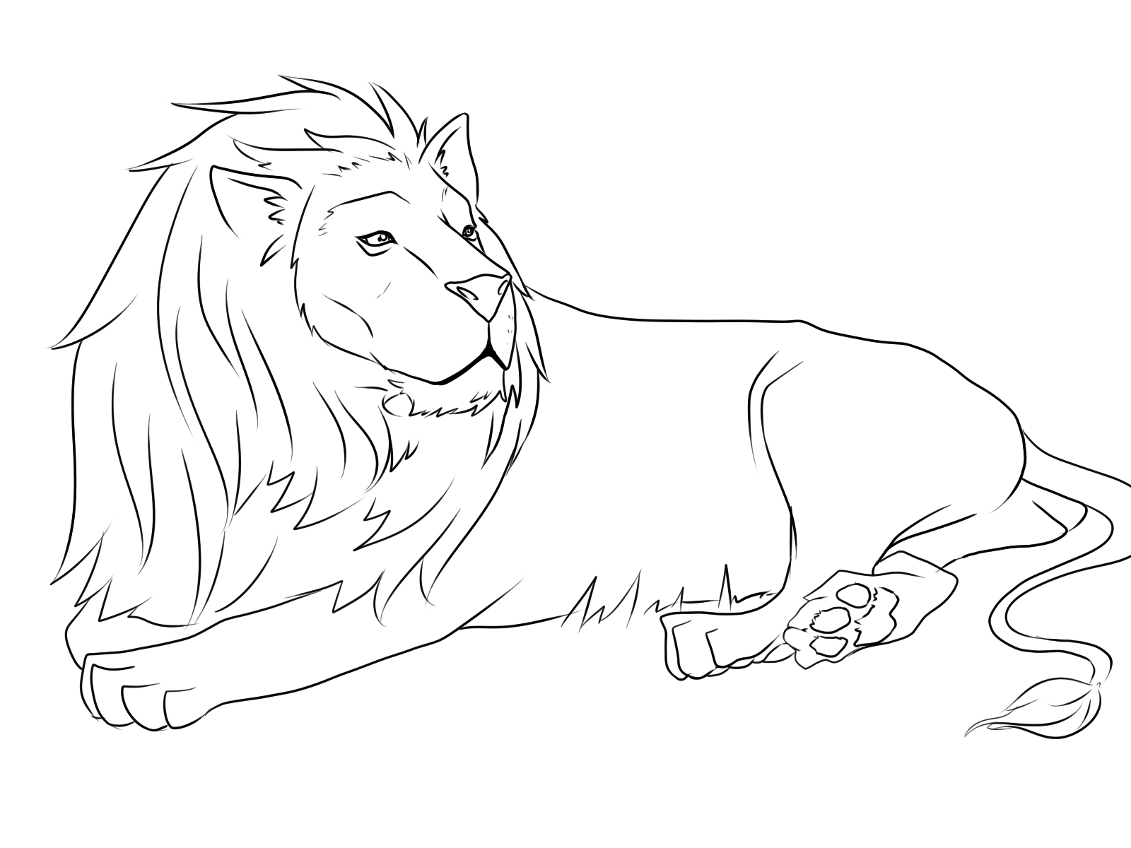 Lion Color Sheet Printable