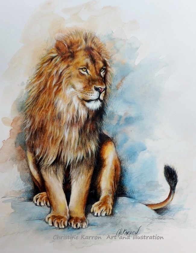 Lion Colored Pencil Drawing