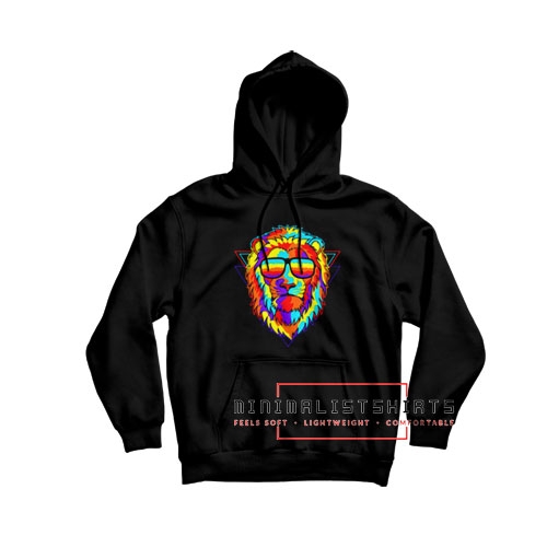 Lion Colorful Hoodie Minimalistshirts