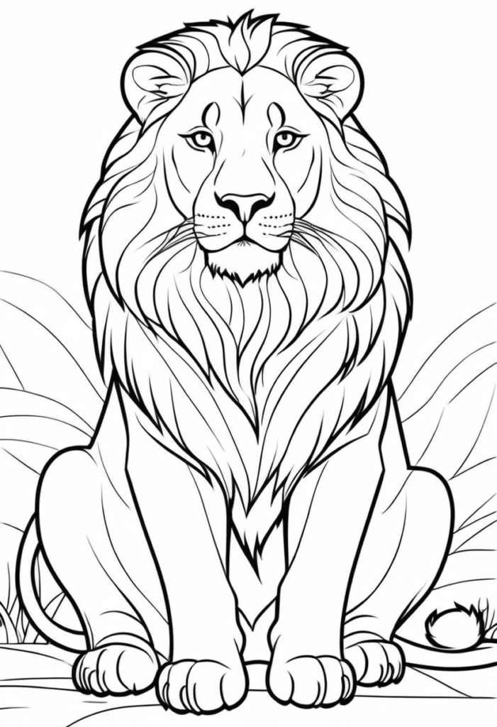 Lion Coloring Page Color My Pages