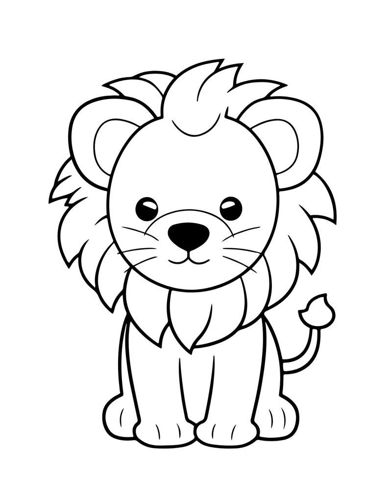 Lion Coloring Pages Children Activity Wildlife Coloring Pages