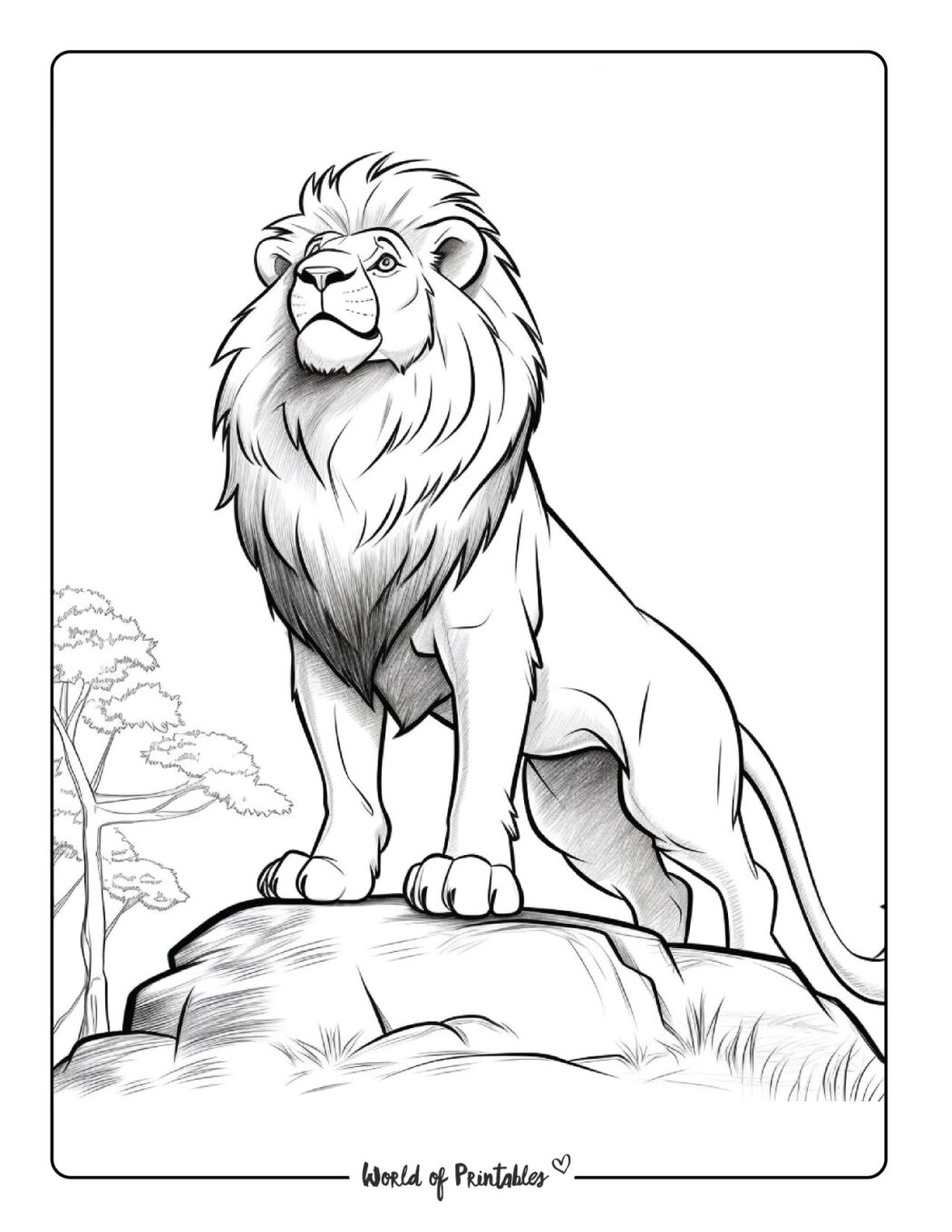 realistic printable lion coloring pages