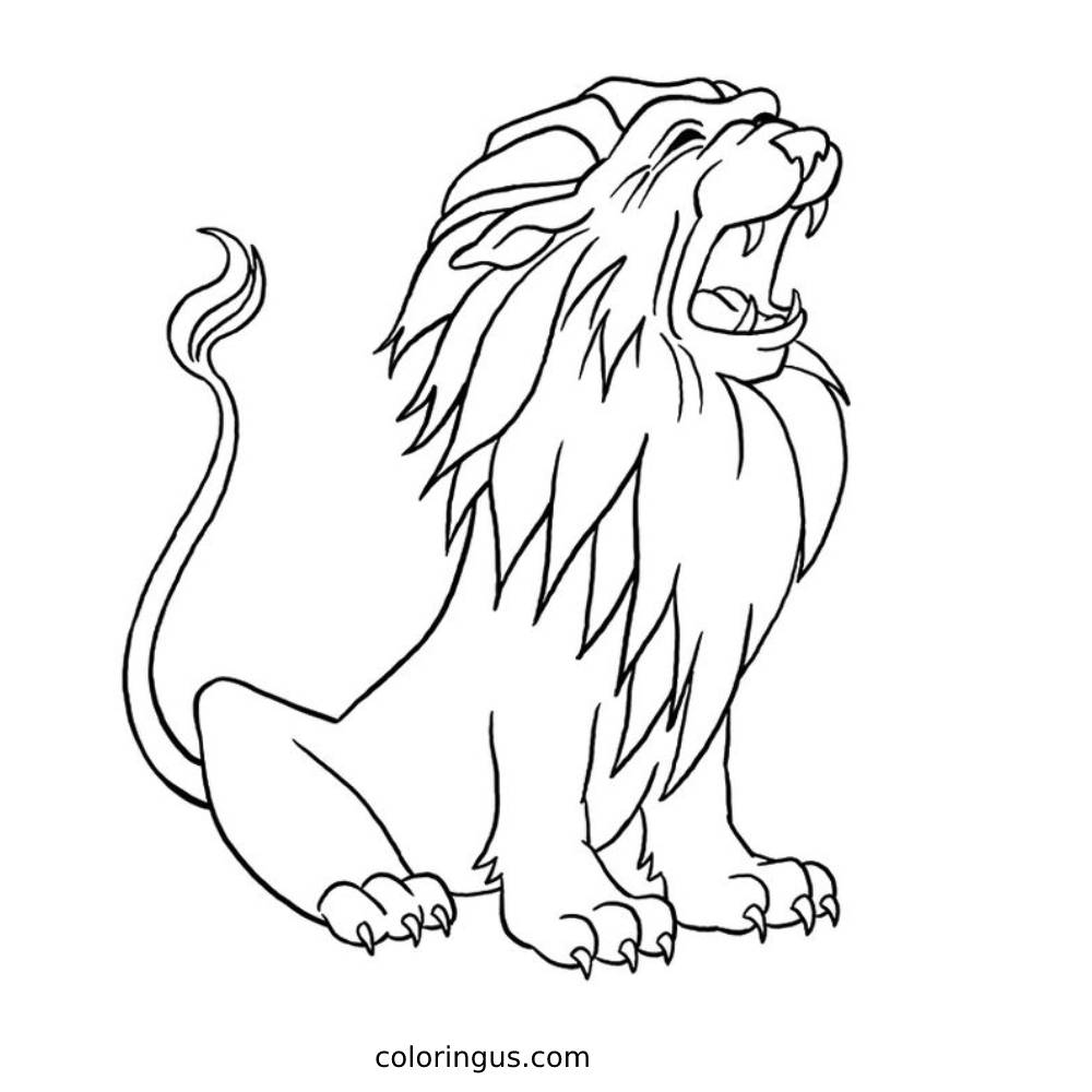 lion coloring sheet