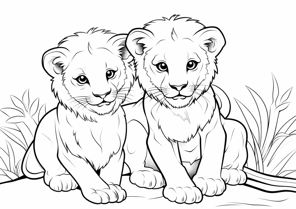 Lion Cubs Coloring Pages 100 Free Coloring Pages