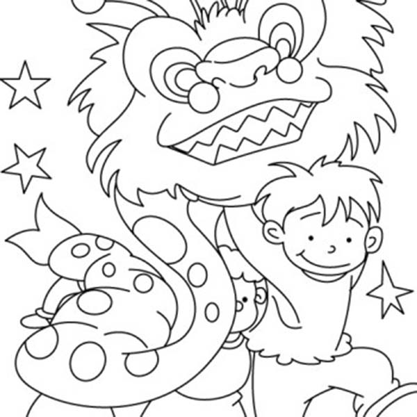 Lion Dance Coloring Page At GetDrawings Free Download