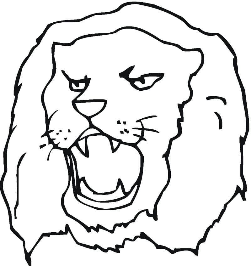 Lion Face Coloring Page Free Printable Coloring Pages For Kids