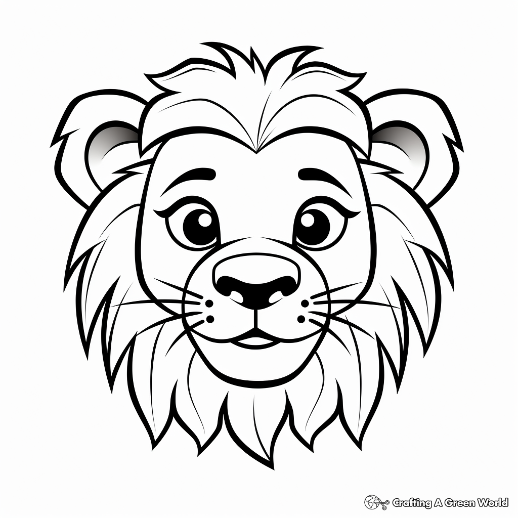 Lion Face Coloring Pages Free Printable 