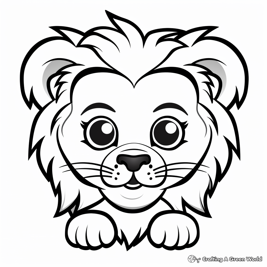 Lion Face Coloring Pages Free Printable 