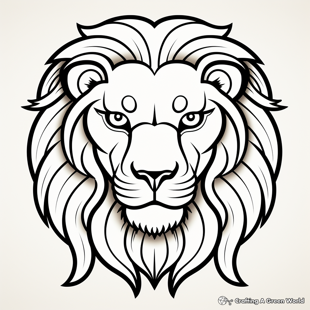 Lion Face Coloring Pages Free Printable 