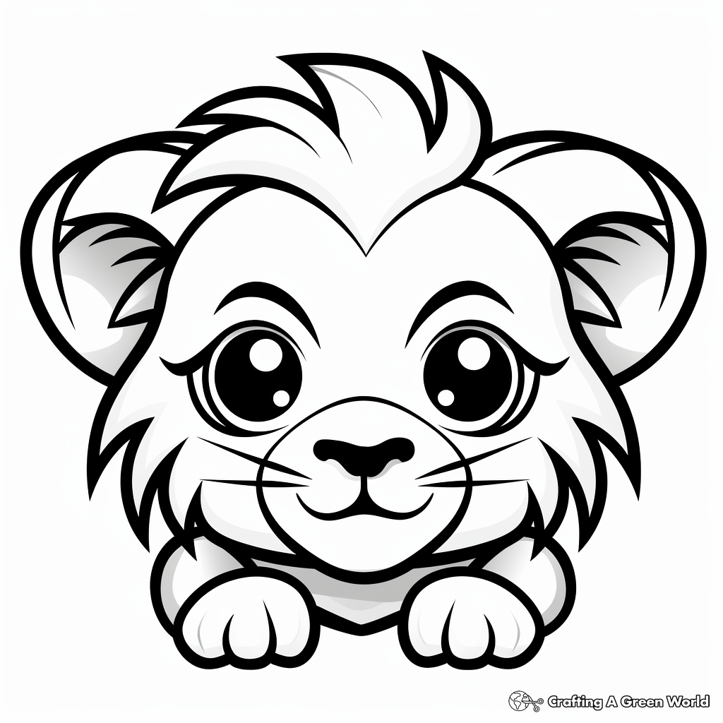 Lion Face Coloring Pages Free Printable 