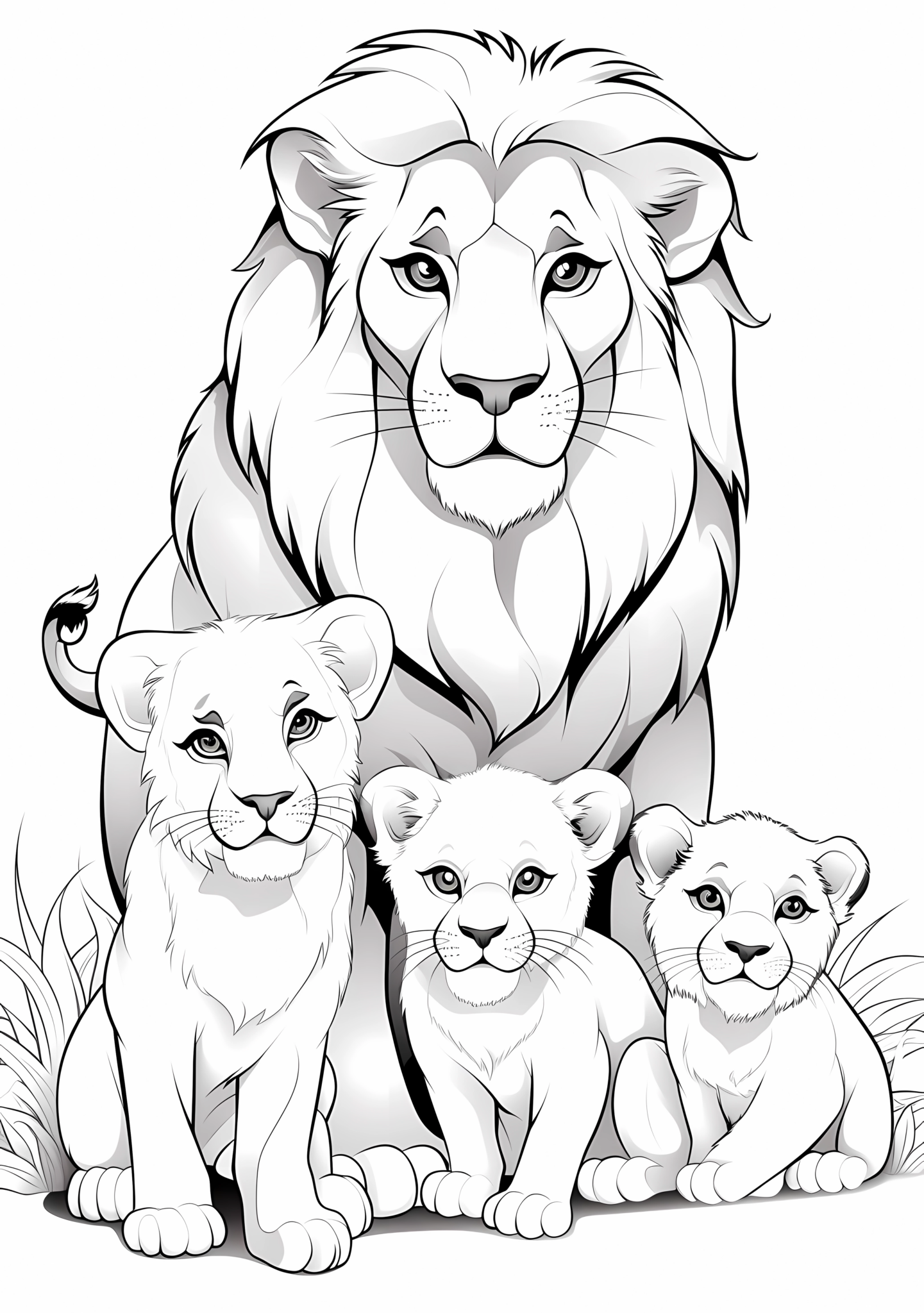 Lion Family Coloring Pages 100 Free Coloring Pages