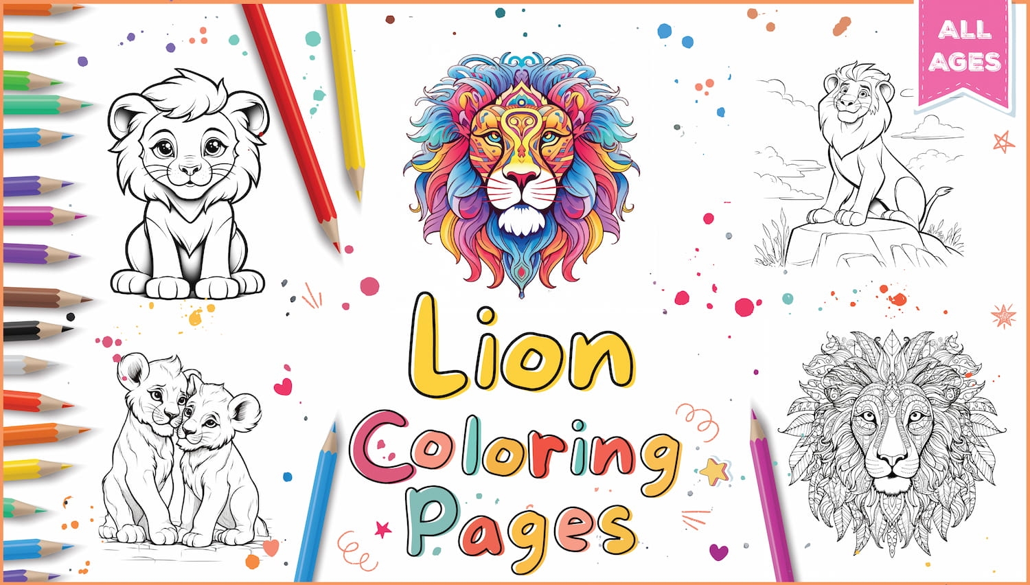 Lion Family Coloring Pages