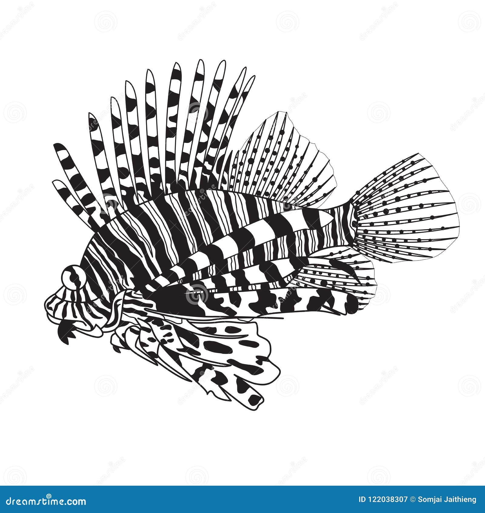 Lion Fish Cartoon Vector Illustration CartoonDealer 68367444