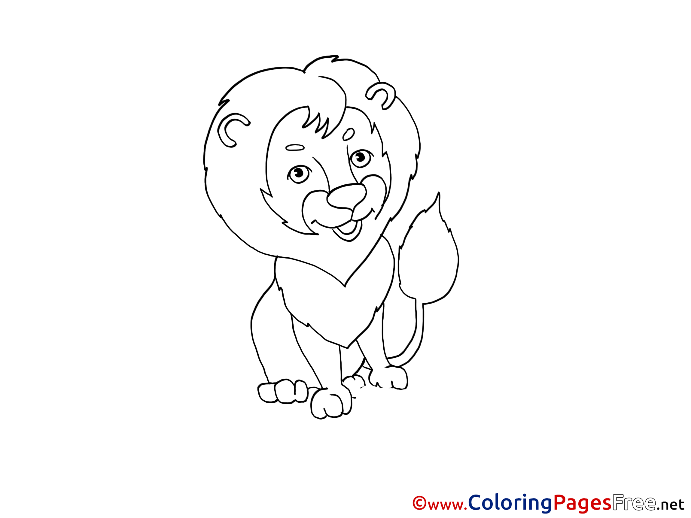 Lion Free Coloring Pages For Children