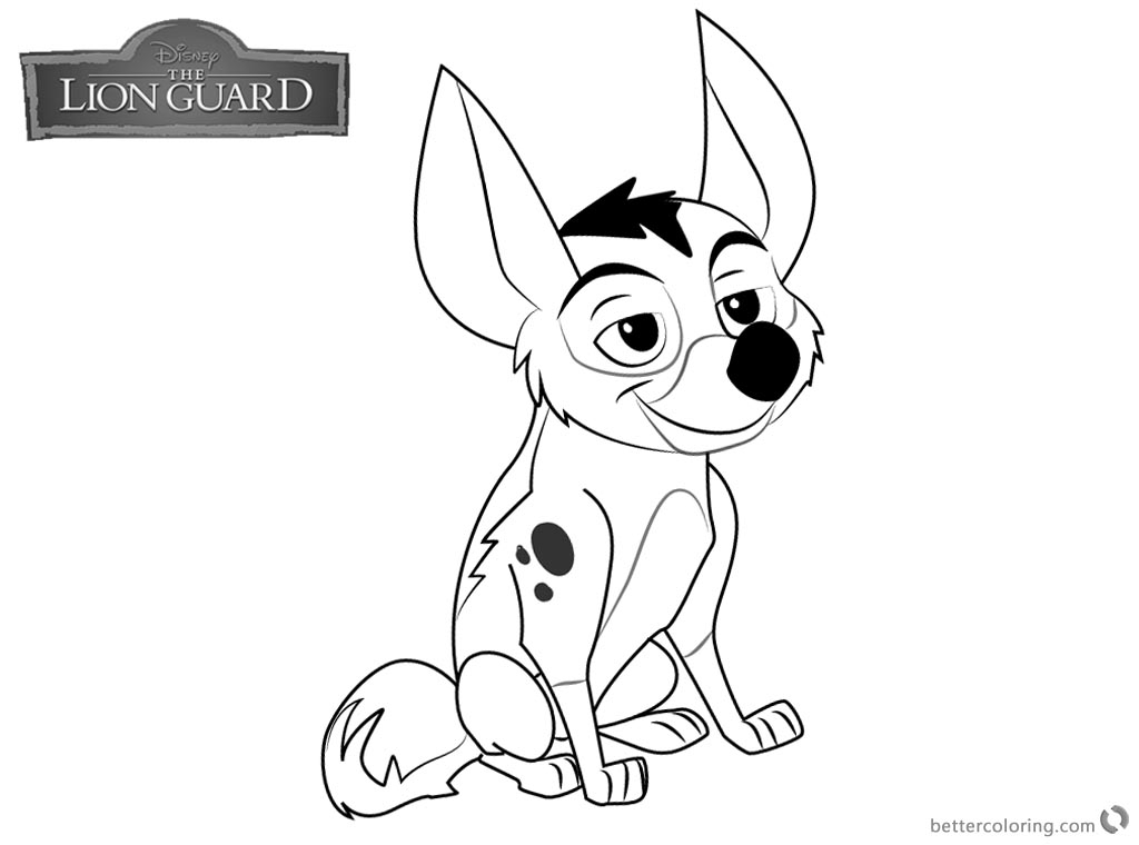 Lion Guard Coloring Pages Dogo Free Printable Coloring Pages