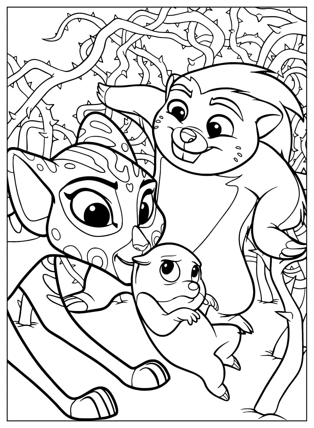 coloring lion guard