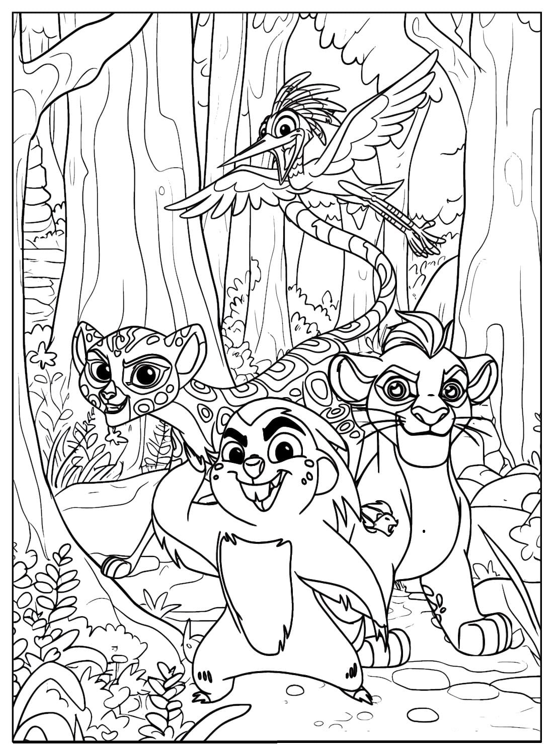 Lion Guard Coloring Pages Free Online For Kids 