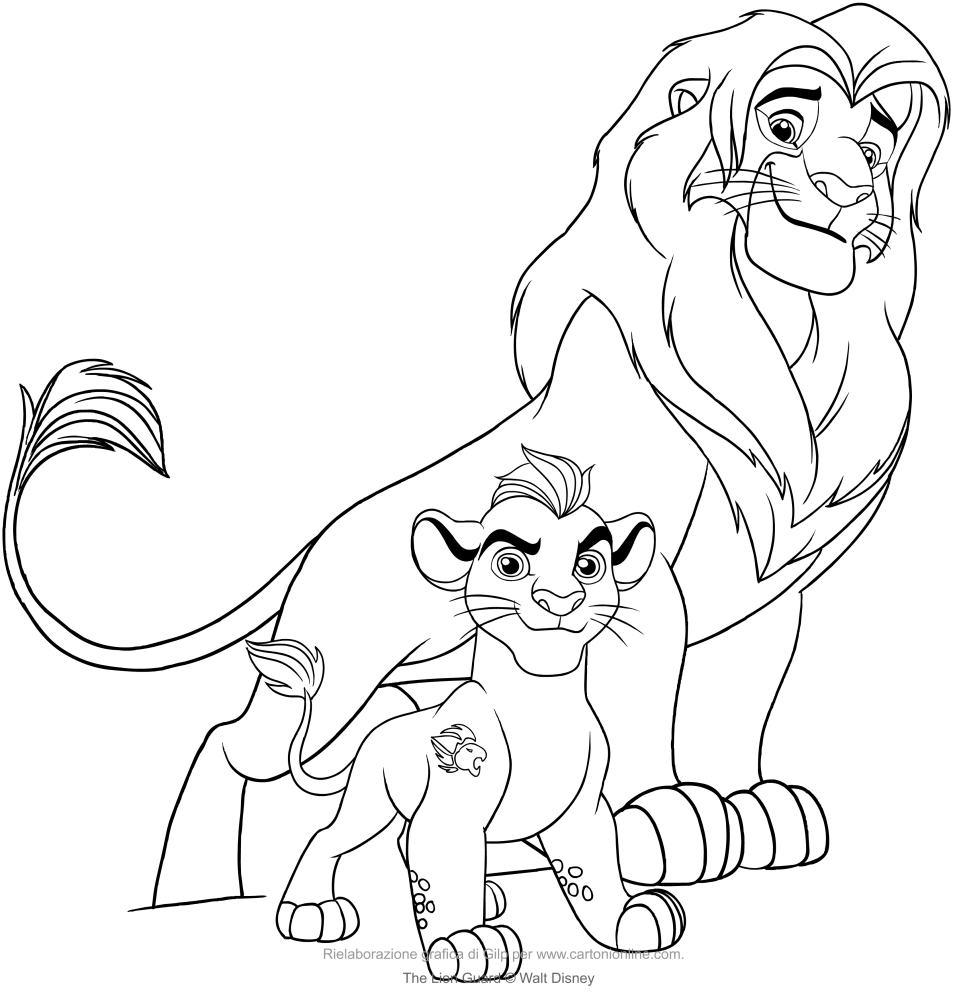 Lion Guard Kion And Kiara Coloring Pages Coloring Pages