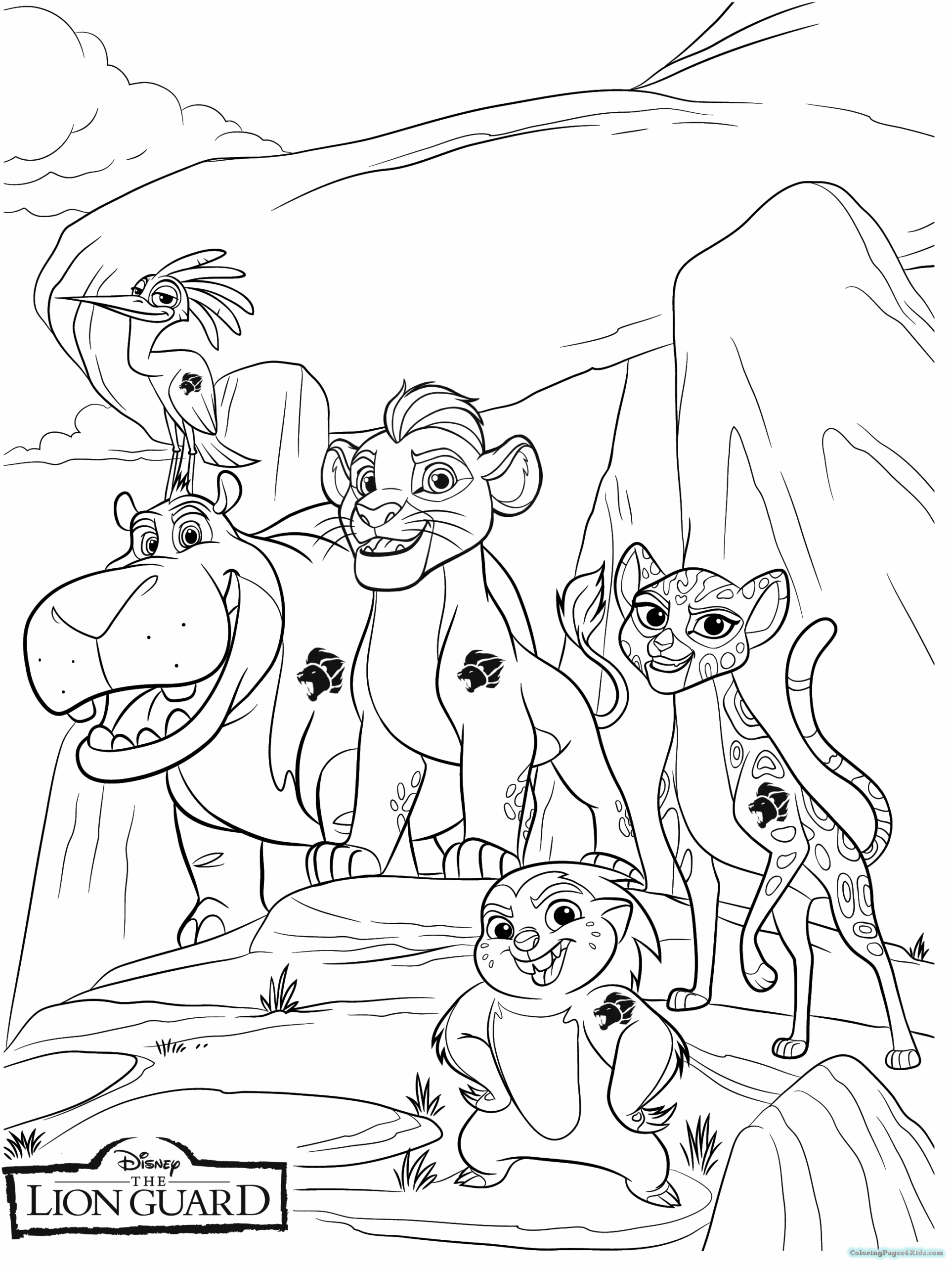 Lion Guard Kion And Rani Coloring Pages Coloring Pages