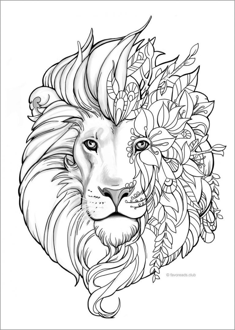 lion coloring pages printable