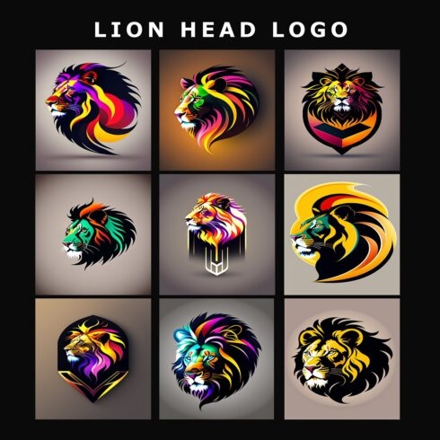 Lion Head Logo Design Template Lion Head Color Logo Lion Head 