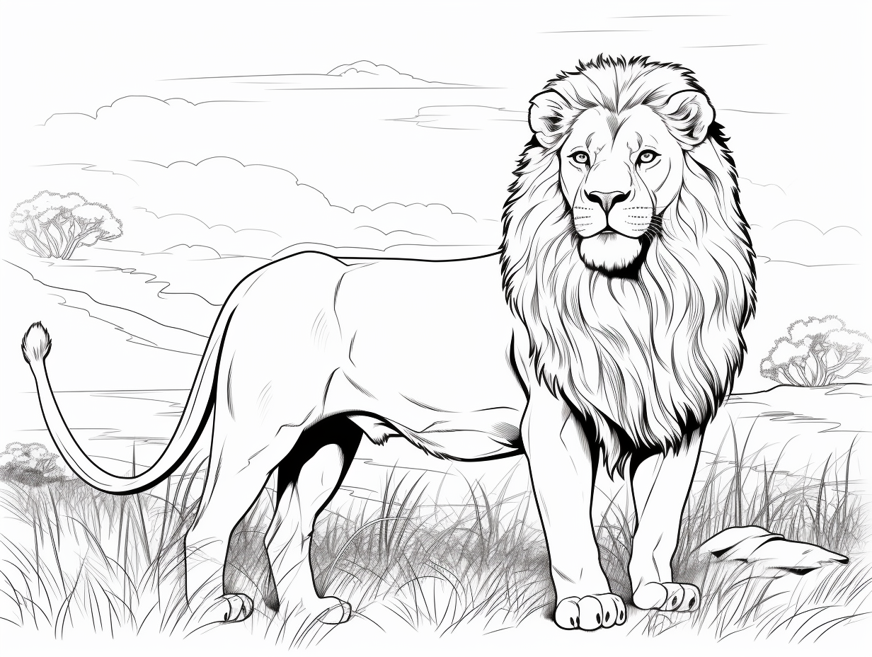 Lion Inspired Adult Coloring Coloring Page