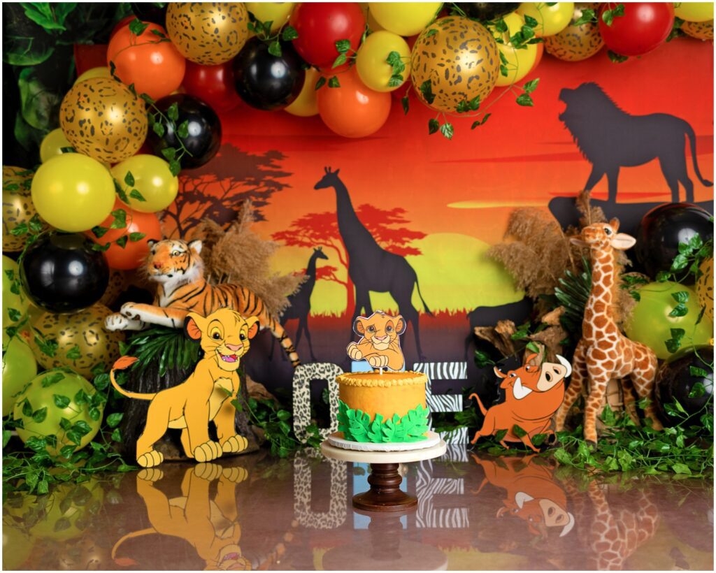 Lion King Cake Smash Natalie Buck Photography