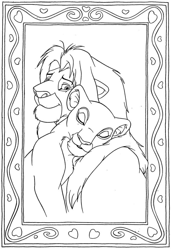 lion king christmas coloring pages