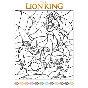 Lion King Color By Number By Coloring Home TPT