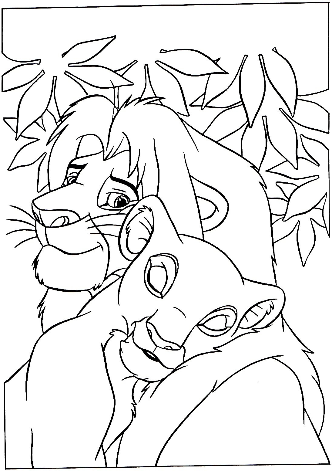 Lion King Coloring Book Cover Coloring Pages