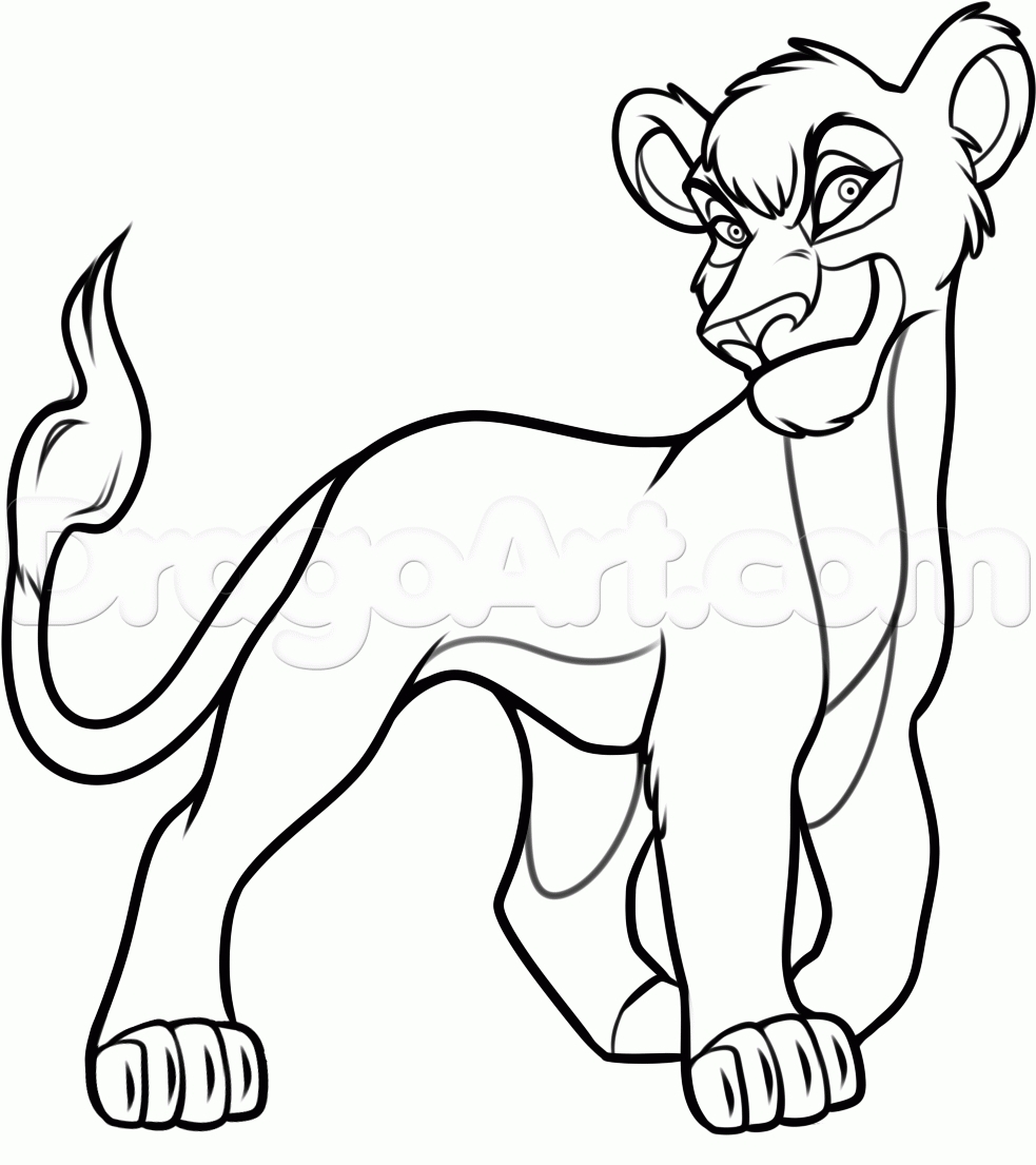 Lion King Coloring Pages Kovu At GetDrawings Free For Personal 
