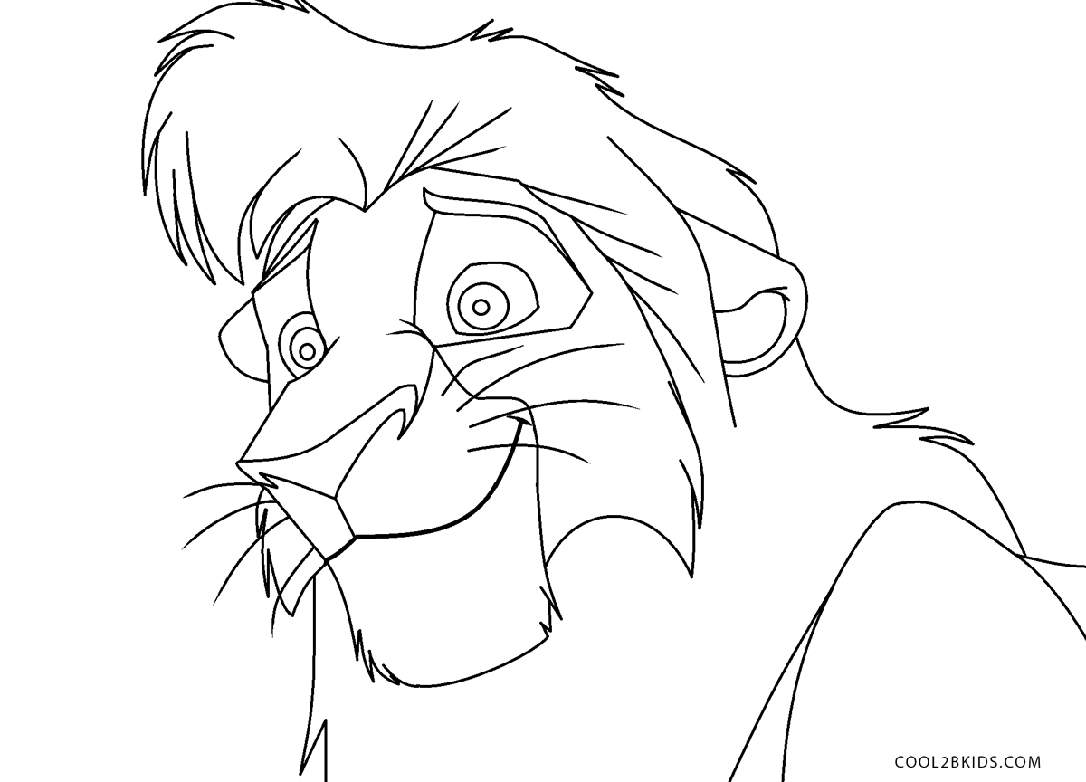 kovu lion king coloring pages