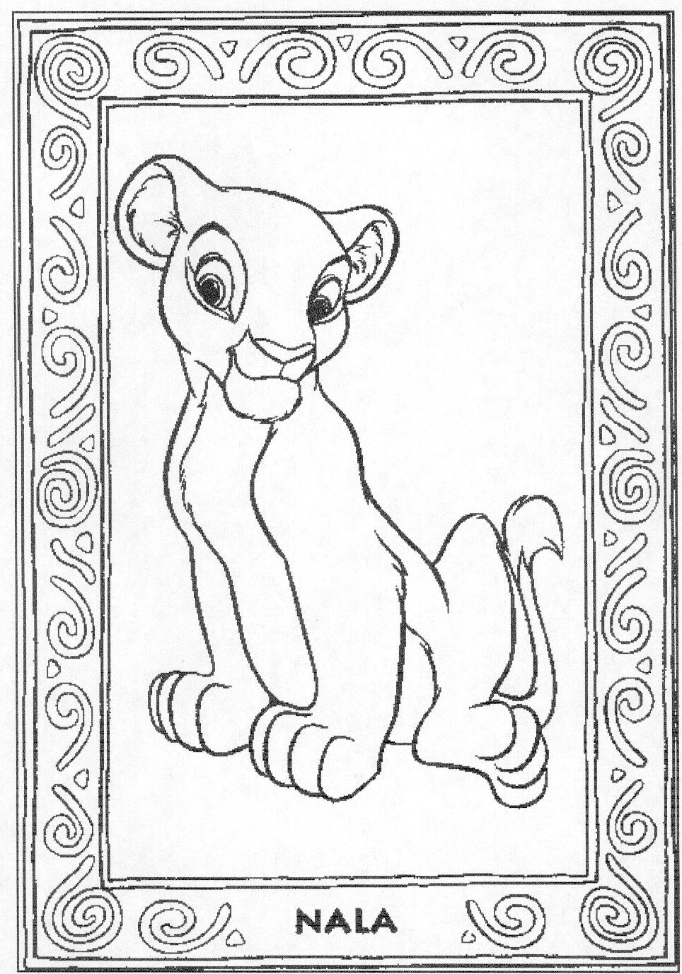 Lion King Coloring Pages Nala And Simba Az Coloring Home