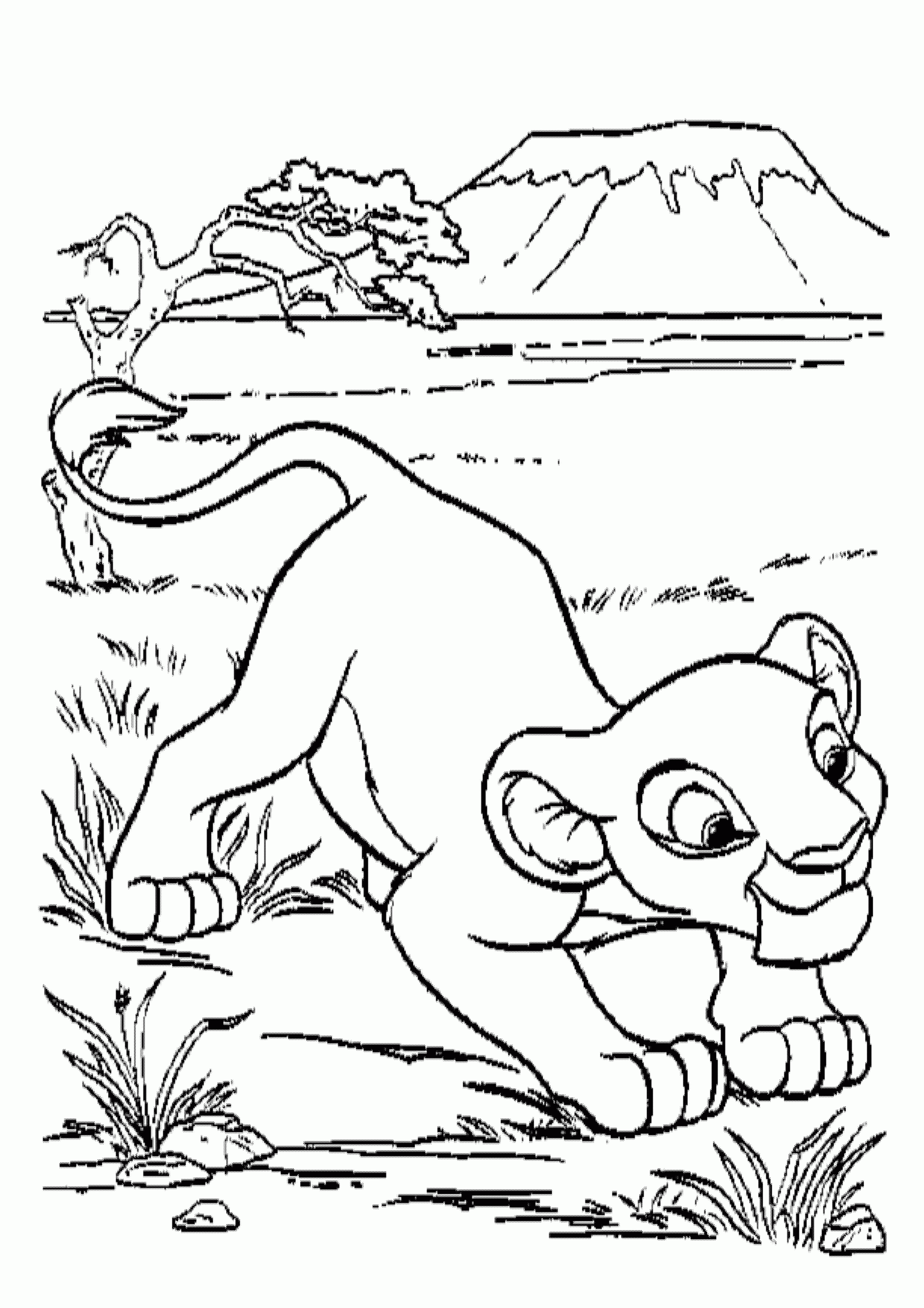 Lion King Coloring Pages Nala And Simba Az Coloring Home