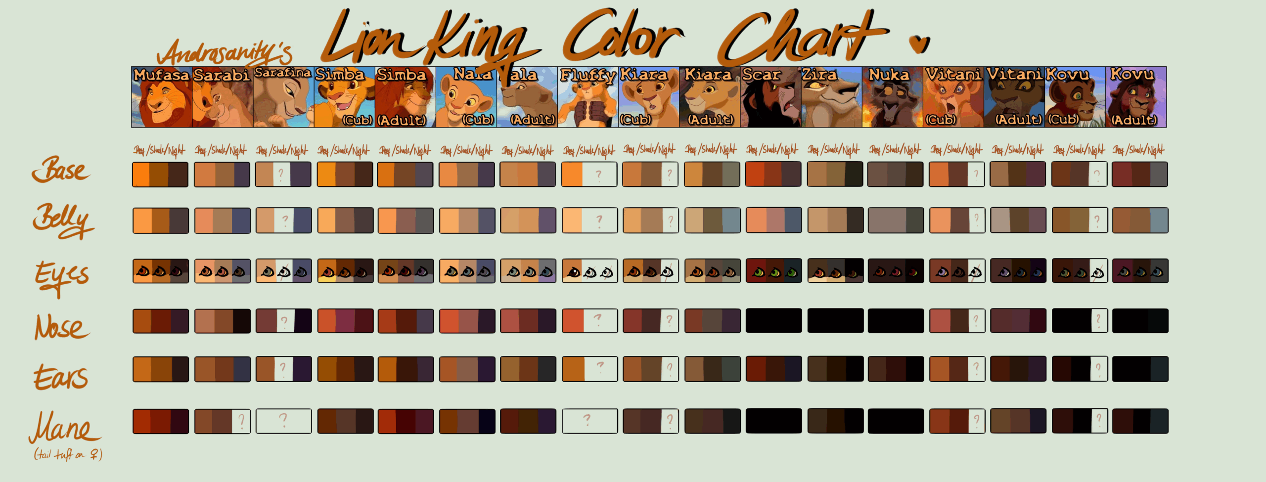 Lion King Colors By Androsanity On DeviantArt
