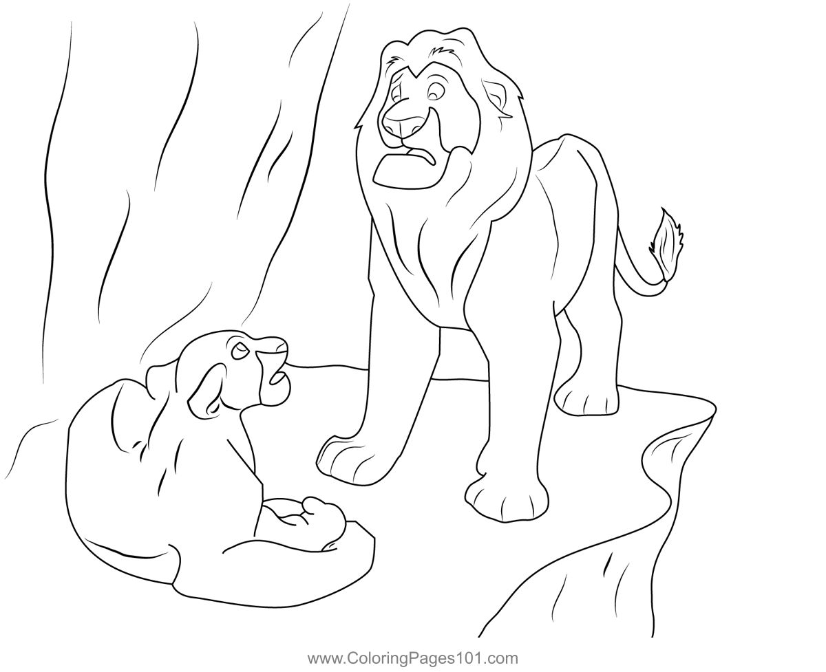 Lion King Mufasa Coloring Page For Kids Free The Lion King Printable 