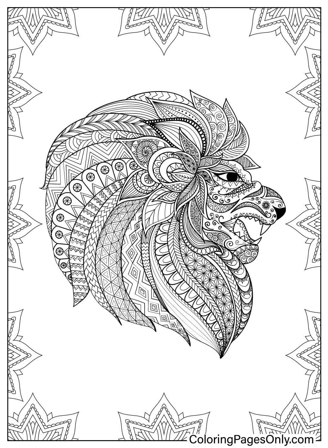 Lion Mandala Coloring Page Free Printable Coloring Pages