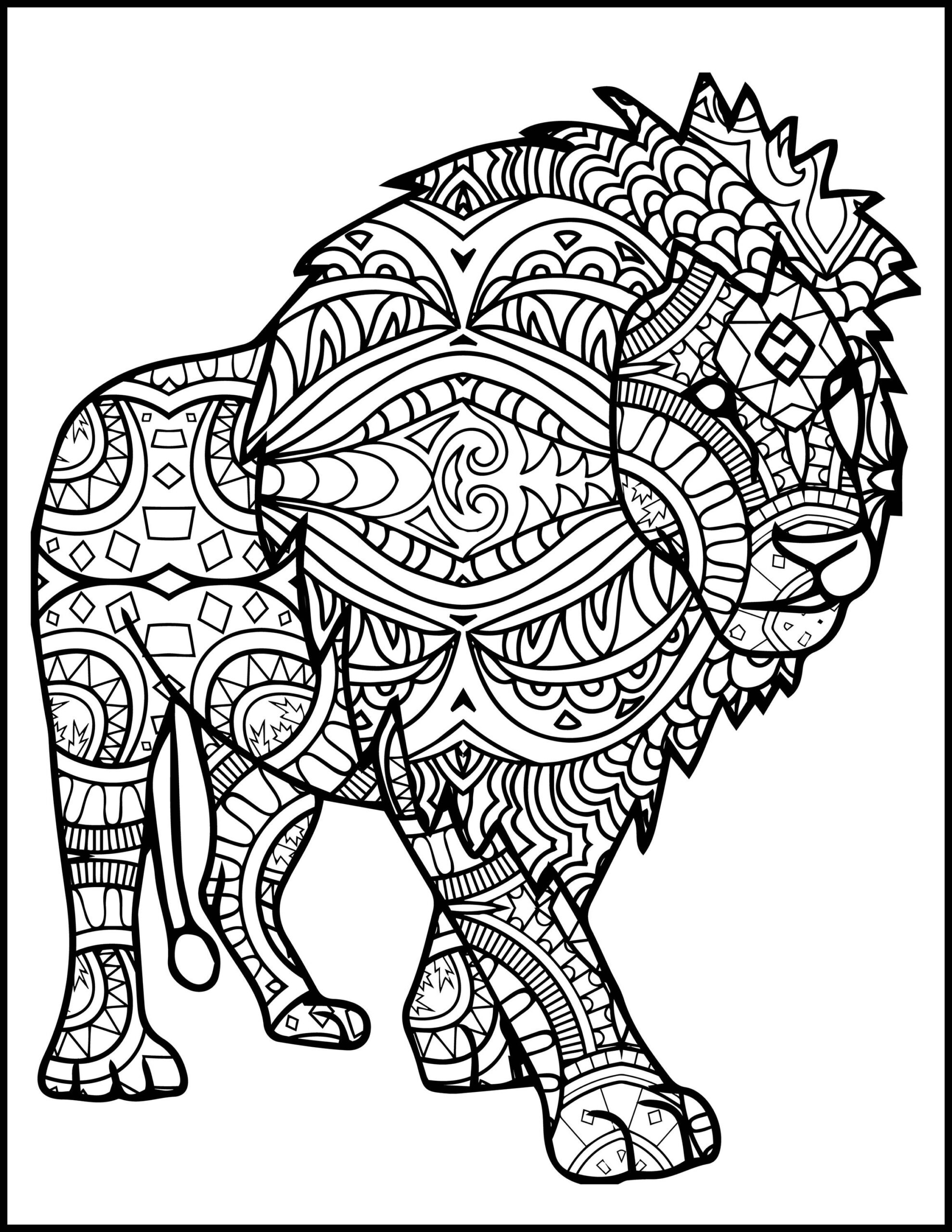 Lion Mandala Coloring Pages At GetColorings Free Printable 