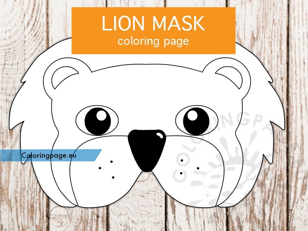 Lion Mask Coloring Page