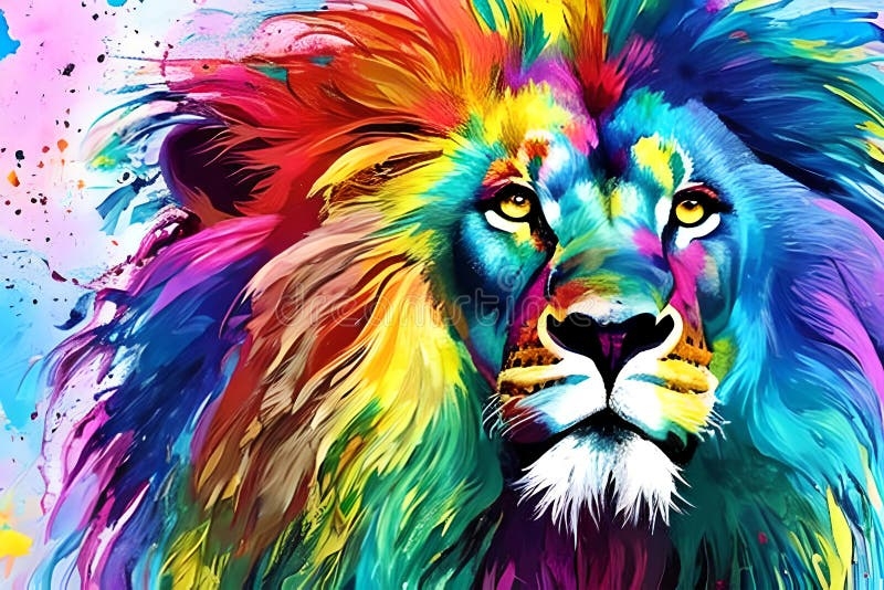 Lion Of Different Colors Stock Illustration Illustration Of Colours 
