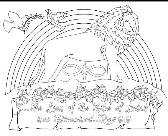 lion of judah coloring page