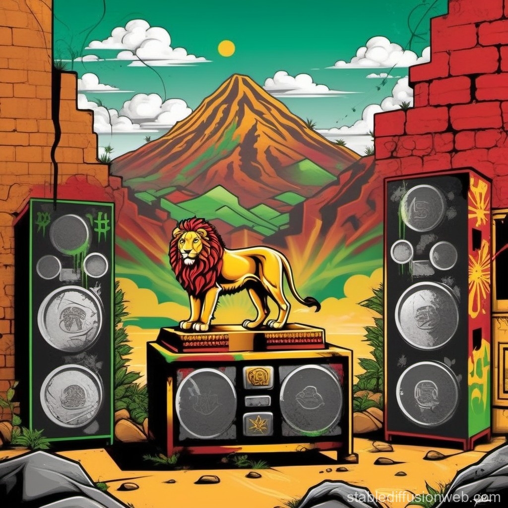 Lion Of Judah In National Colors Stable Diffusion Online