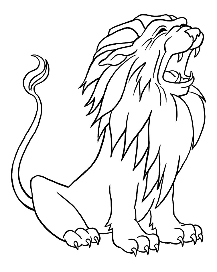 Lion Roaring Coloring Page Free Printable Coloring Pages For Kids
