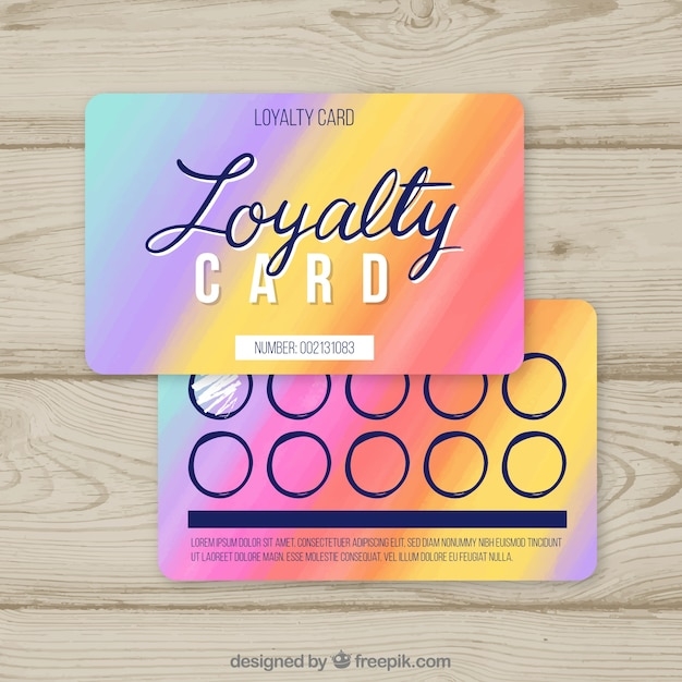 printable loyalty card template free