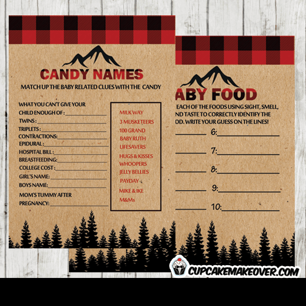 free printable buffalo plaid baby shower games