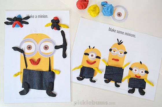 Make A Minion Free Printable Play Dough Mats Busy Activities