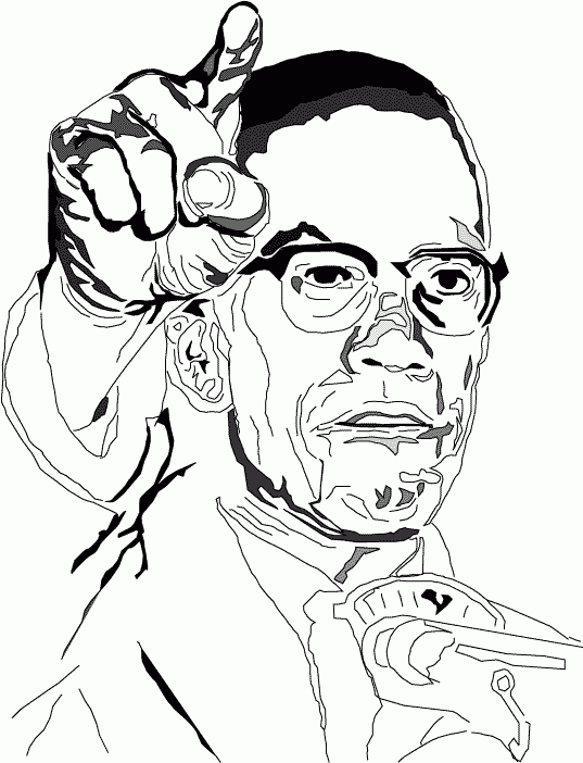 printable pictures of malcolm x