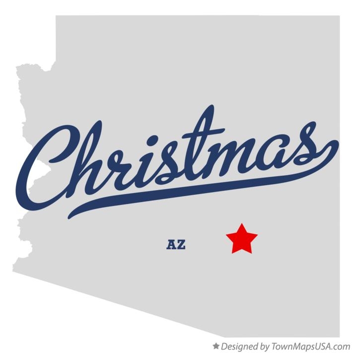Map Of Christmas AZ Arizona